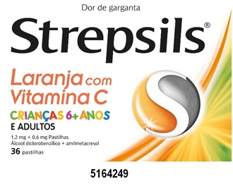 Strepsils Laranja com Vitamina C