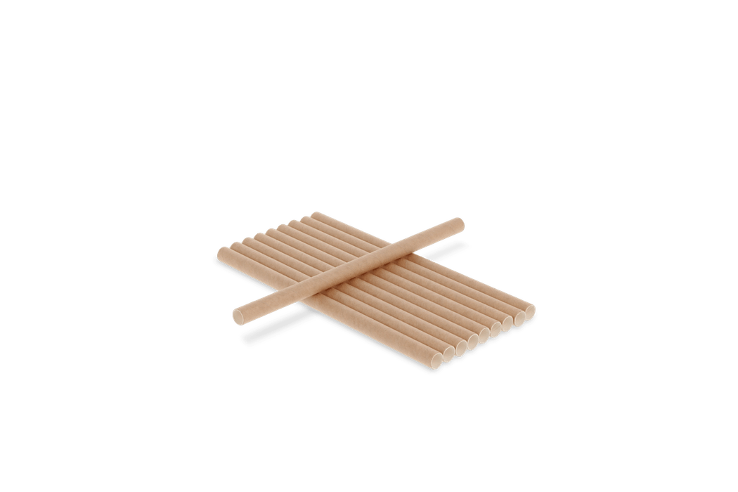 Papieren rietjes naturel 150x8mm FSC®Mix BIO