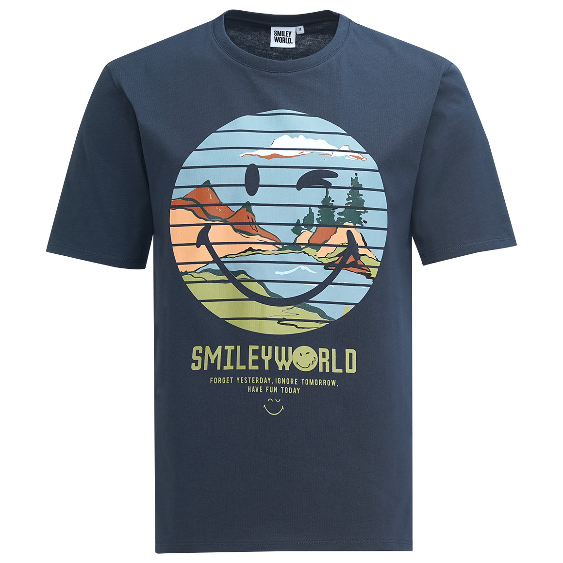 VanVaan SmileyWorld T-Shirt mit großem Print dunkelblau