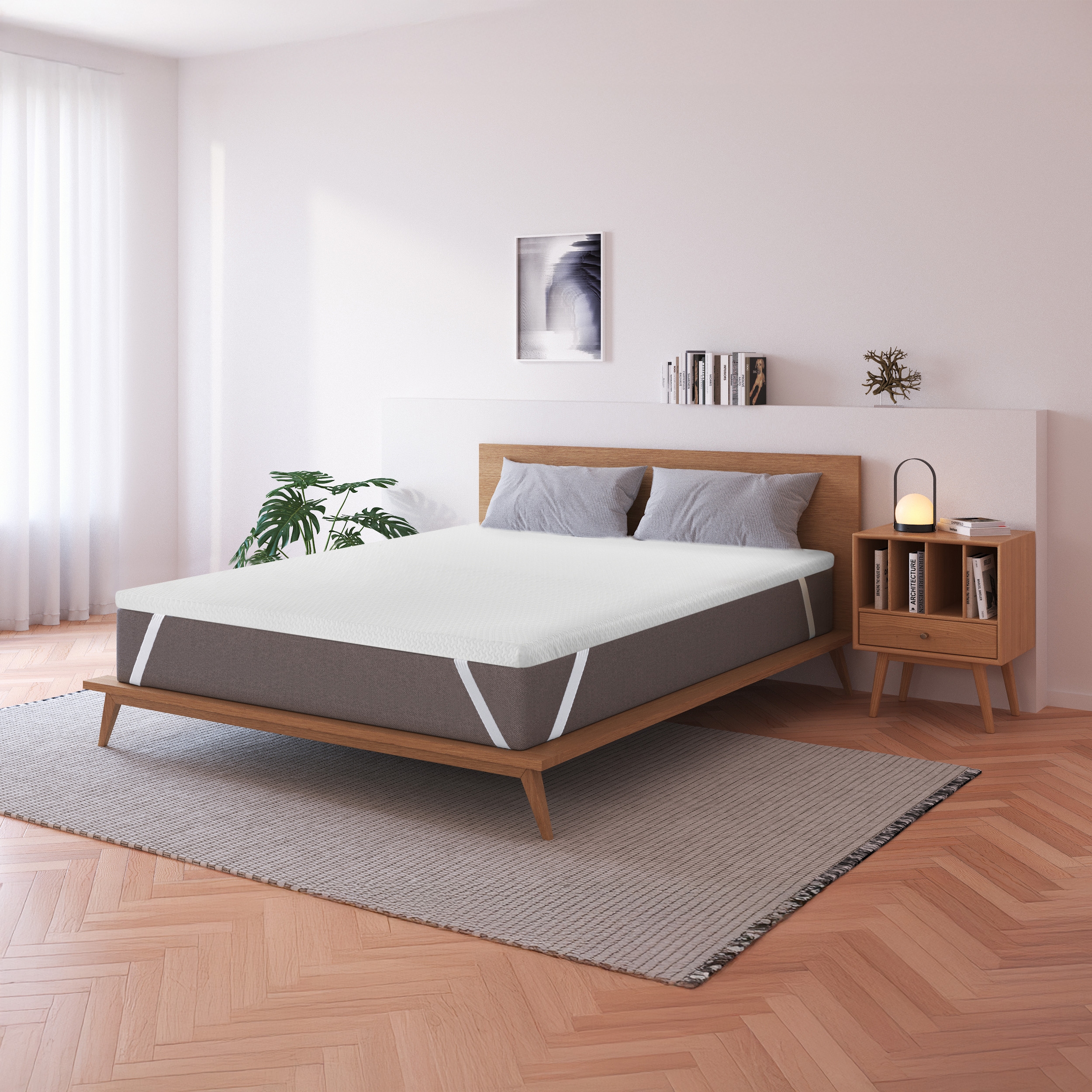 Topper Matratzenauflage Gelschaum doppelseitig 180 x 200 cm