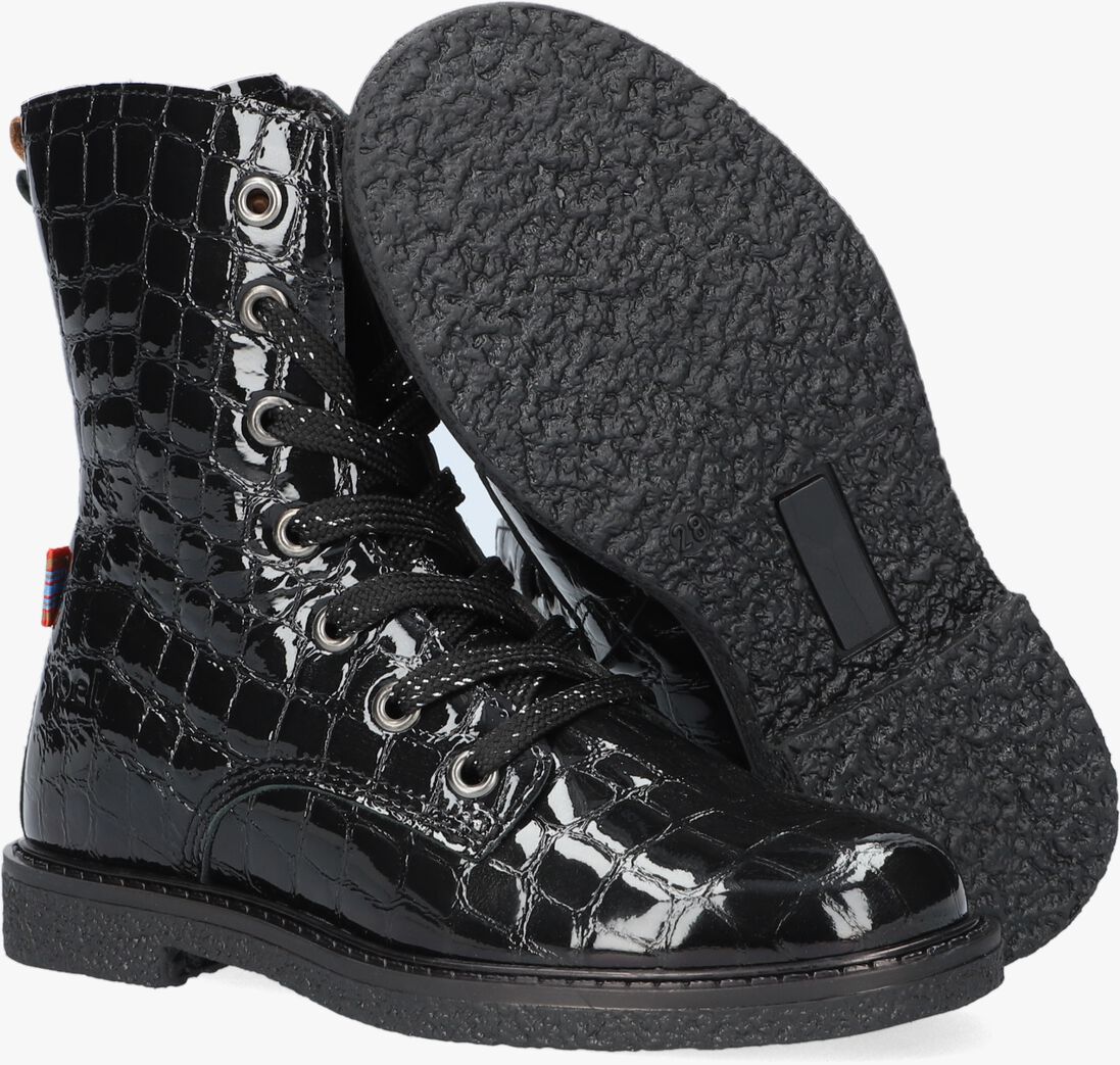 KOEL4KIDS zwarte koel4kids veterboots 11m002