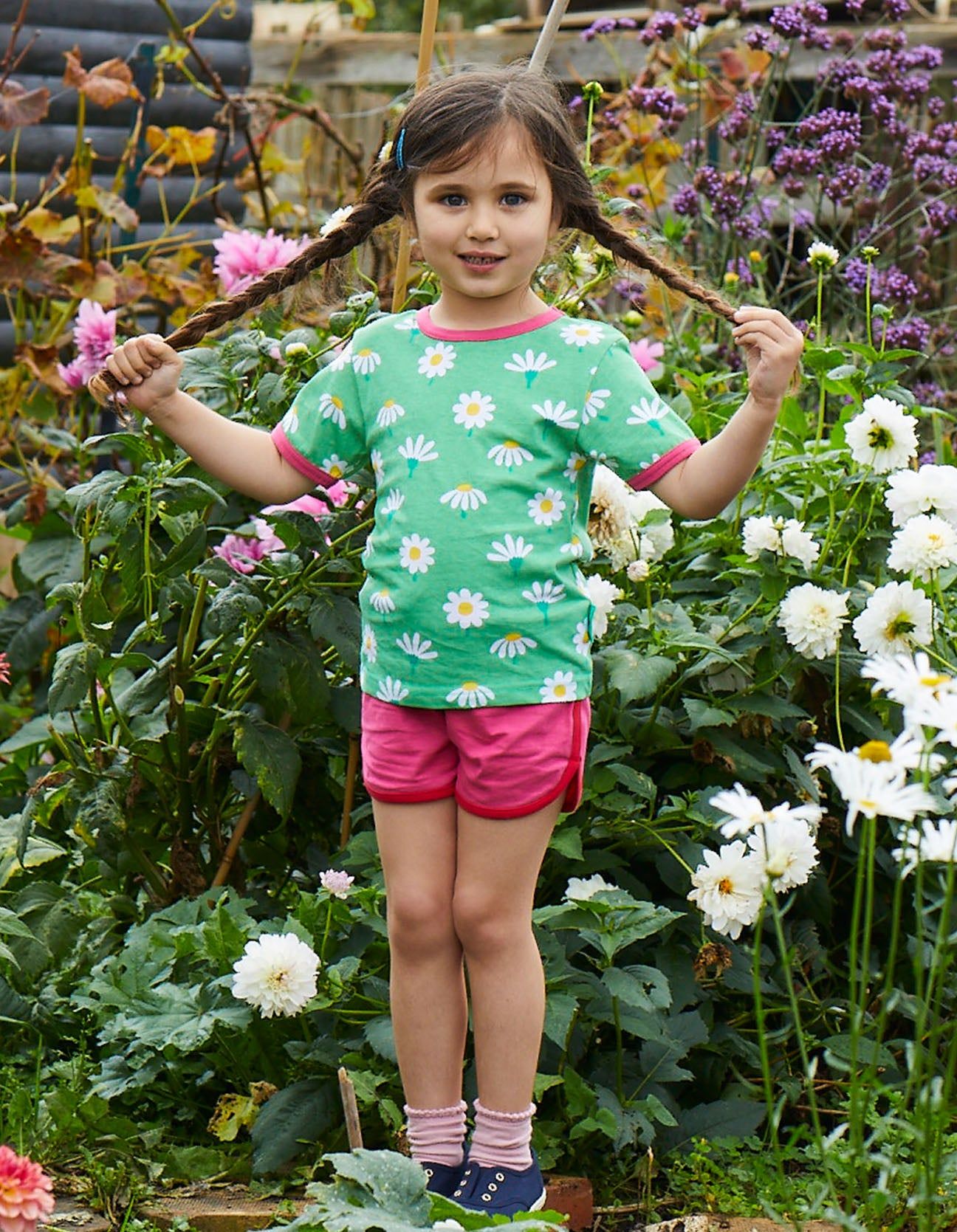 Toby Tiger T-Shirt mit Gänseblümchen Print