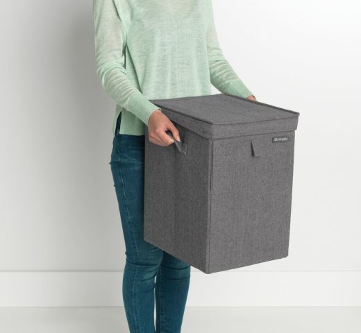 Wasbox stapelbaar, 35 liter - Pepper Black