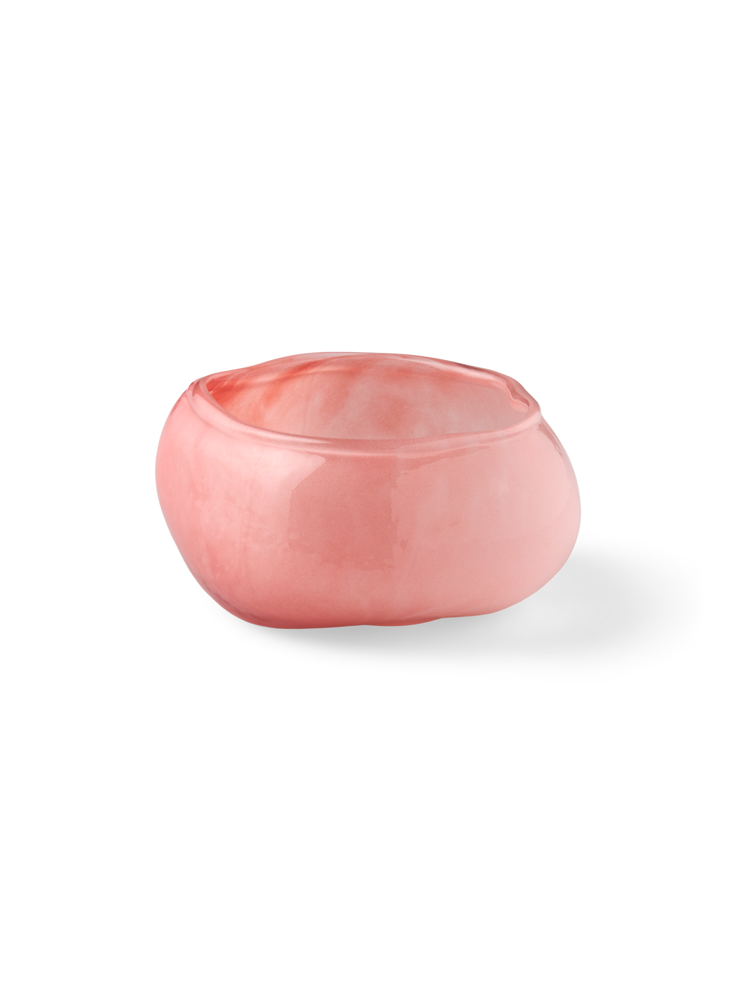 Dekorativ skål | Glas. 10 x 10 x 5 cm. | Rose