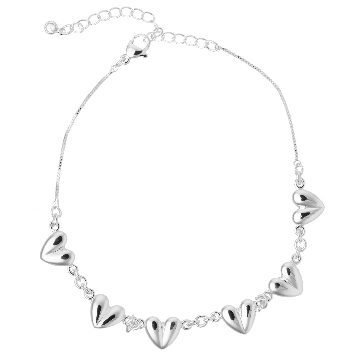 Gina Benotti Damen Kette und Anhänger mit Herzen silber