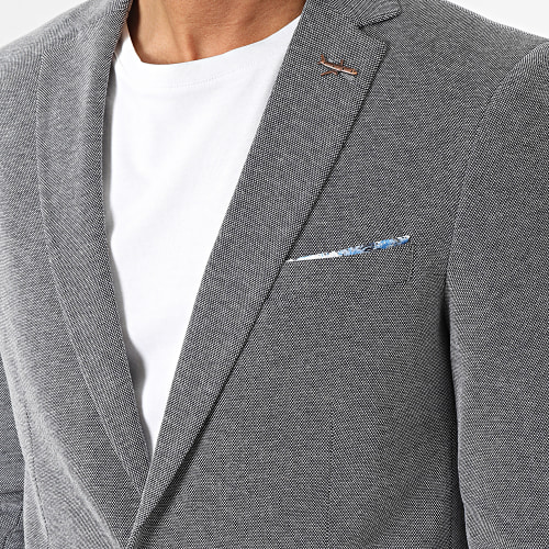 Veste Blazer Bleu Marine Chiné
