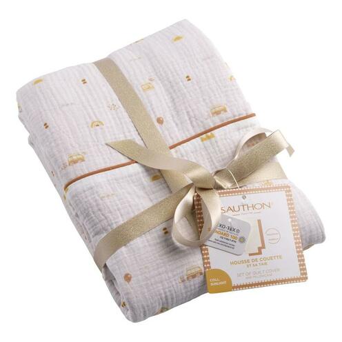Housse de couette 100x135 cm + taie 60x40 cm SUNLIGHT - SAUTHON Baby déco