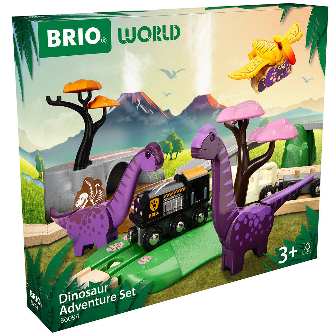 brio treinbaan avonturenset - dinosaurus - 21-delig
