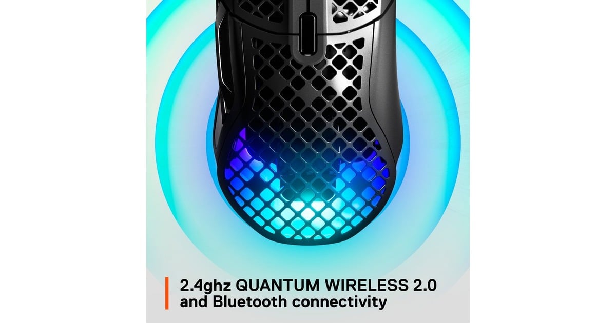 SteelSeriesAerox 5 Wireless gaming muis  (Zwart, 100 - 18.000 CPI, RGB leds)