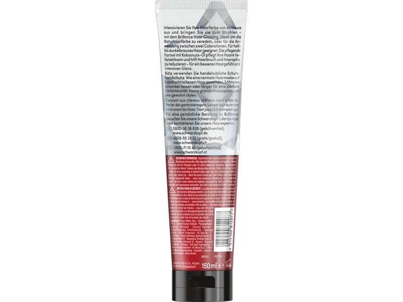 Schwarzkopf BRILLANCE Haarcoloration Brillance Glossing Hel Coloration intensiviert die Haarfarbe und pflegt tiefenwirksam