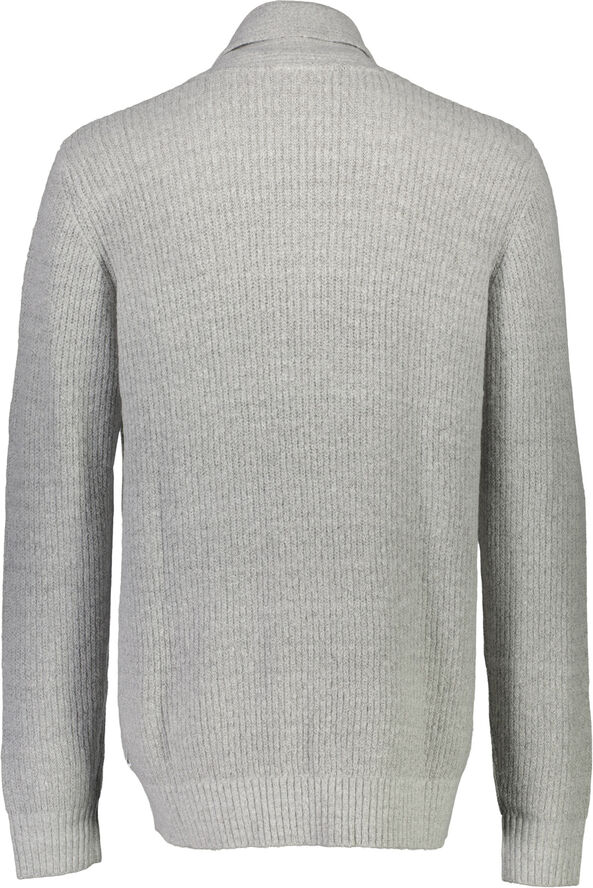 Lindbergh Shawl collar knit cardigan Grå