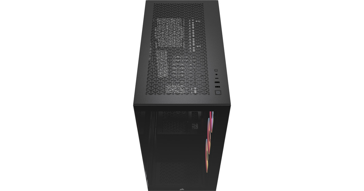 Corsair3500X LX-R RGB iCUE LINK midi tower behuizing  (Zwart | 2x USB-A | 1x USB-C | Tempered Glass)