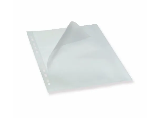 Plastlomme Bantex A4 0,12mm åben i top/venstre med præg - (100 stk.)
