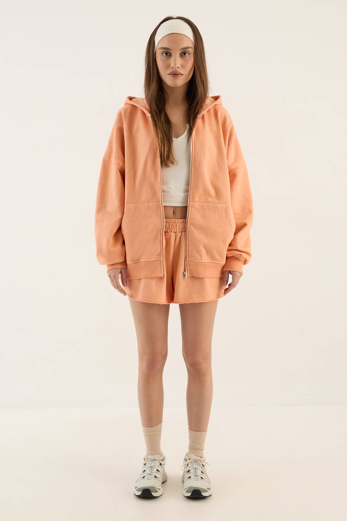 Sweat À Casynthétiqueche Zippé Oversize Délavé Poids Lourd Dsgn Studio