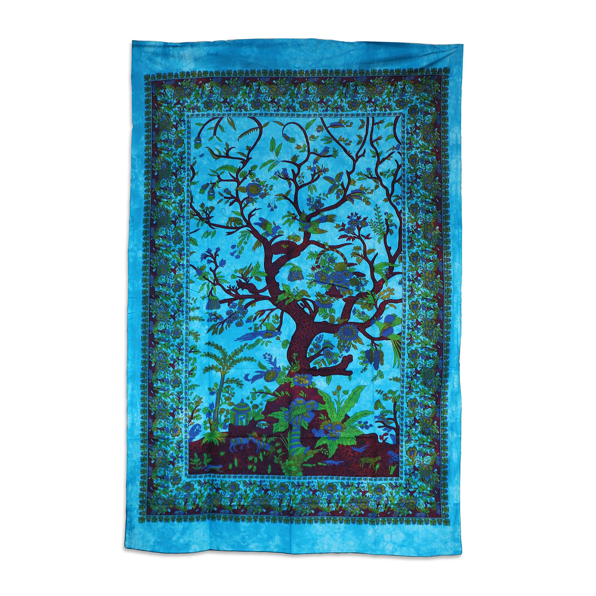 Multifunktionstuch 'Paradies', blau, multicolor, H 213 cm, B 137 cm von fischer's lagerhaus