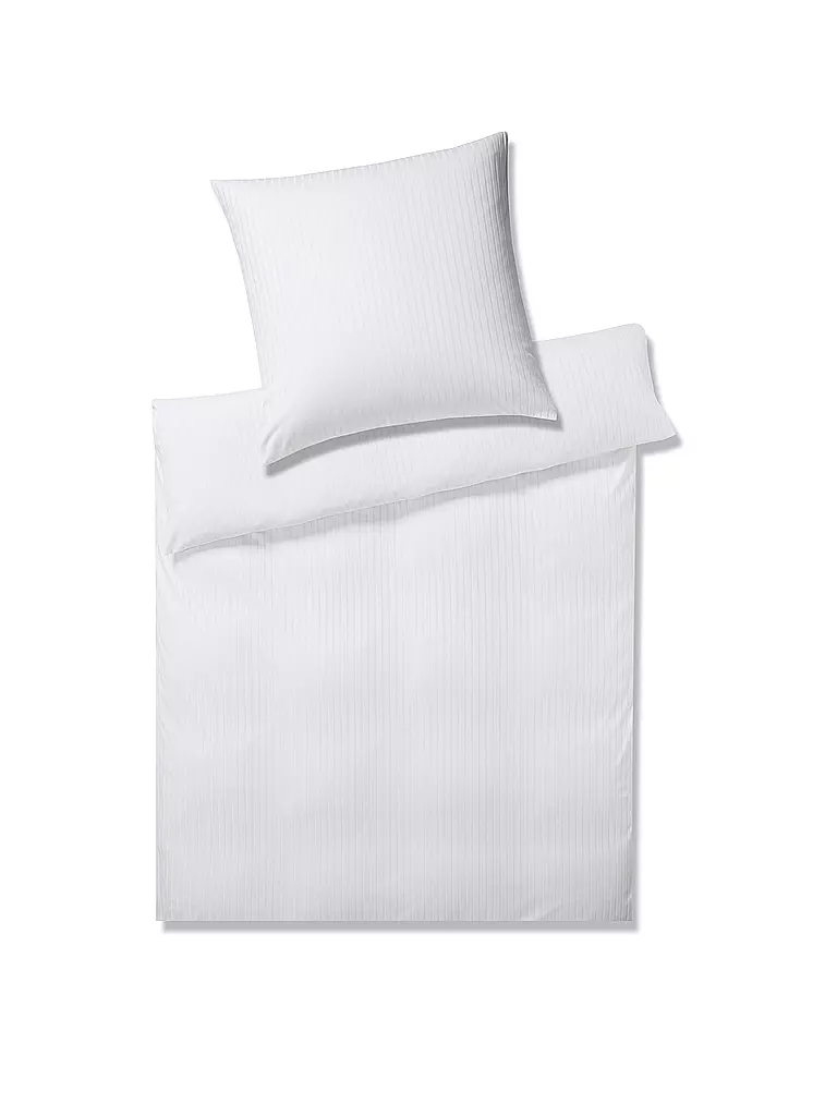 ELEGANTE Jersey Bettwäsche SOLID 70x90cm / 140x200cm Weiss  weiss