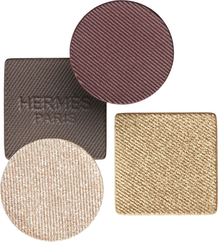 HERMÈS Ombres d'Hermès, powder quartet for the eyes refill, Ombres Mordorées