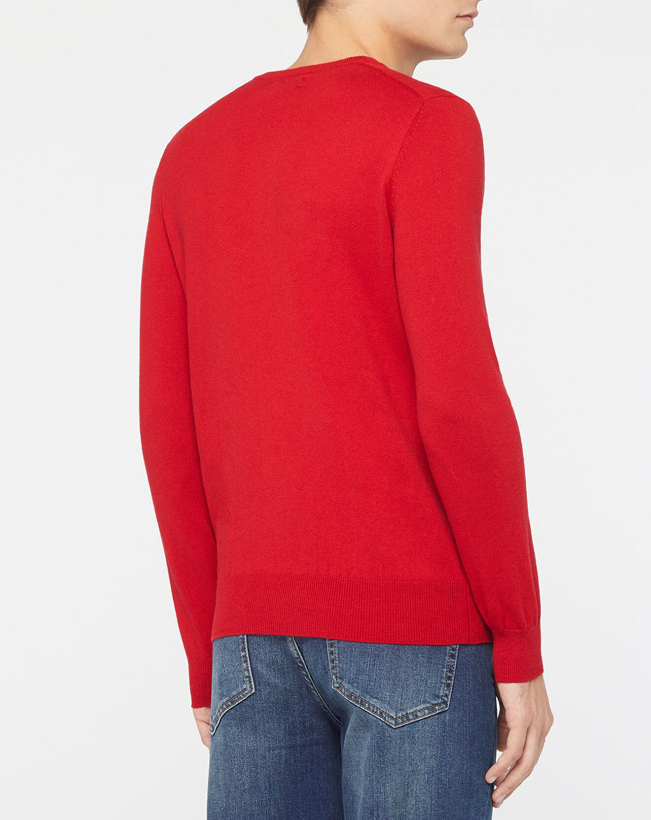 North Sails Pull en Coton Bio & Laine col rond rouge