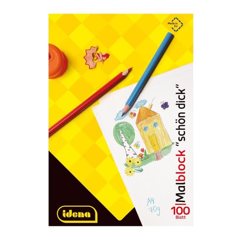 Idena Malblock schön dick 100 Blatt 70g/m² DIN A4