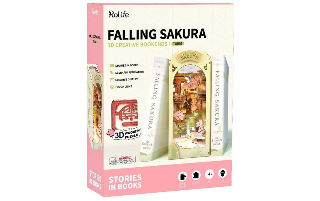 Puzzle »RoboTime Book Nook Falling Sakura«