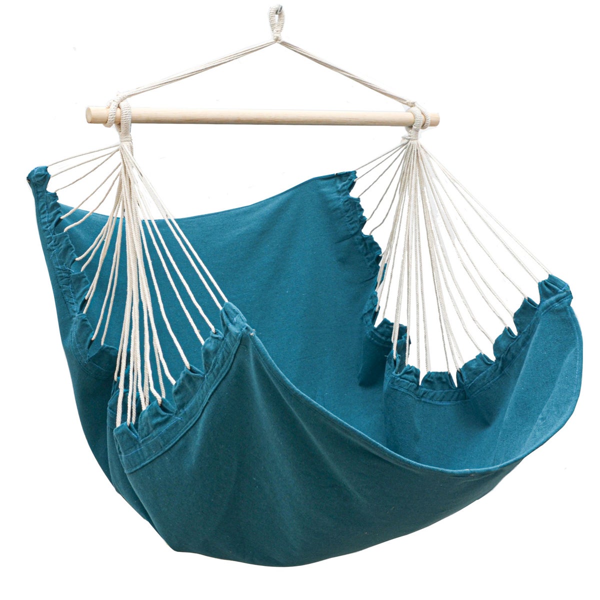 XL hangstoel relaxstoel 155x125cm tot 100kg in petrolblauw