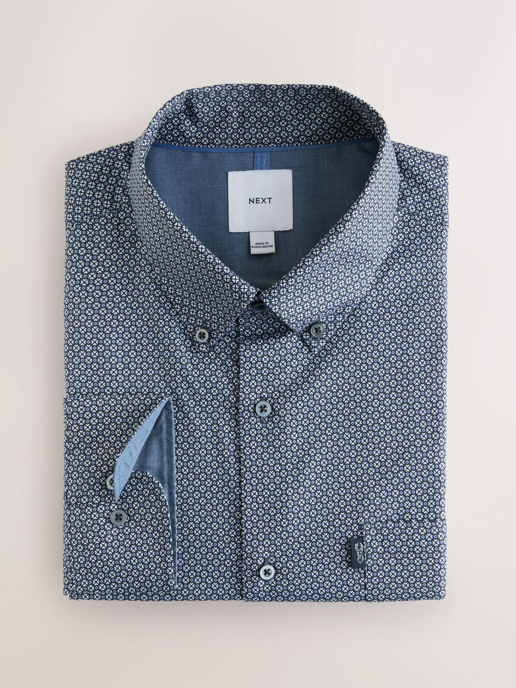 Blauw - Long Sleeve Oxford Shirts 3 Pack