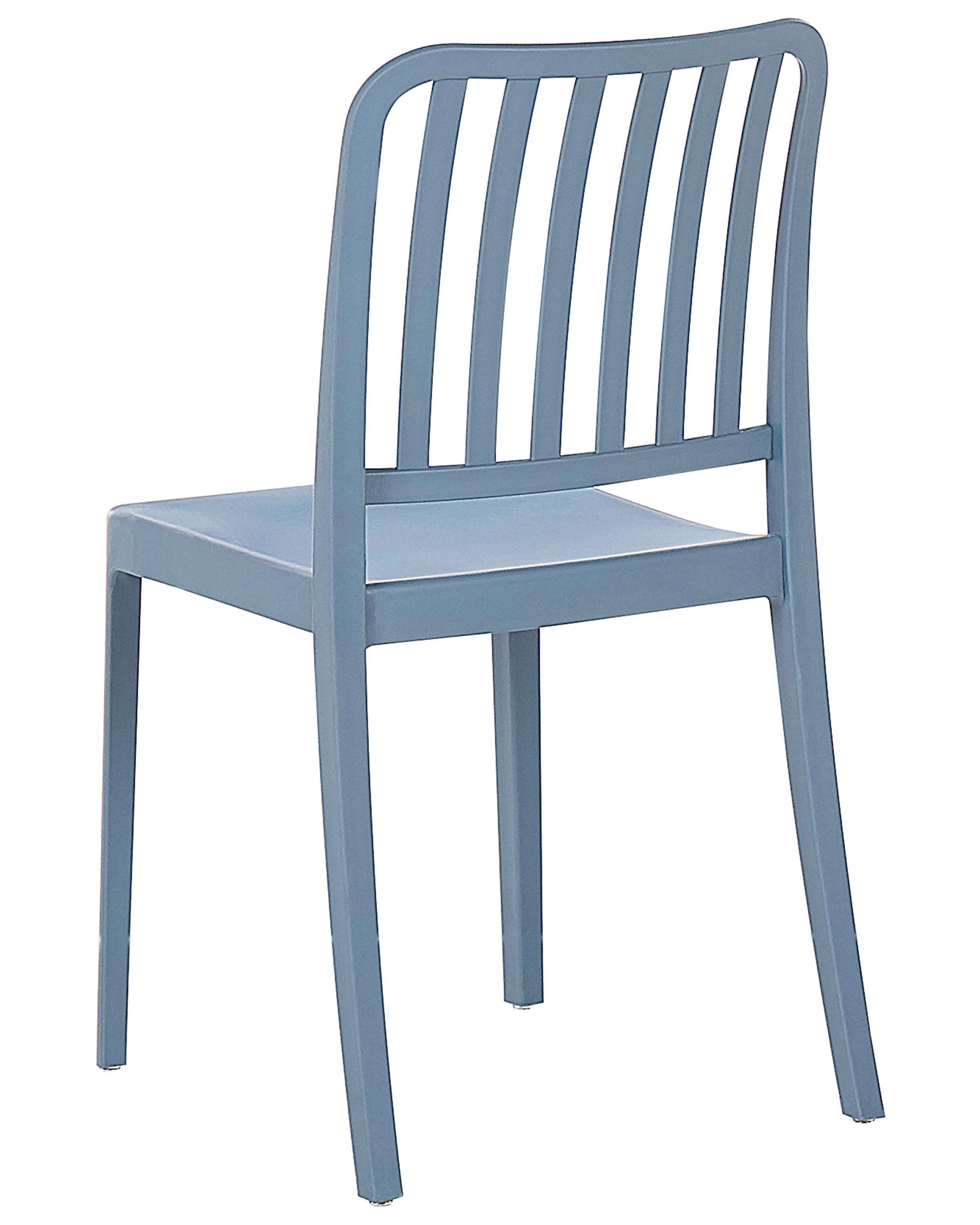 Set van 4 tuinstoelen SERSALE Synthetisch materiaal Blauw