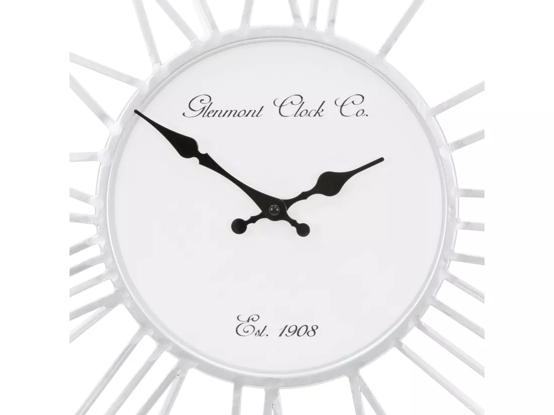 Grande horloge murale XXL ronde Ø 85 cm bois/métal rétro silencieux Alfheim