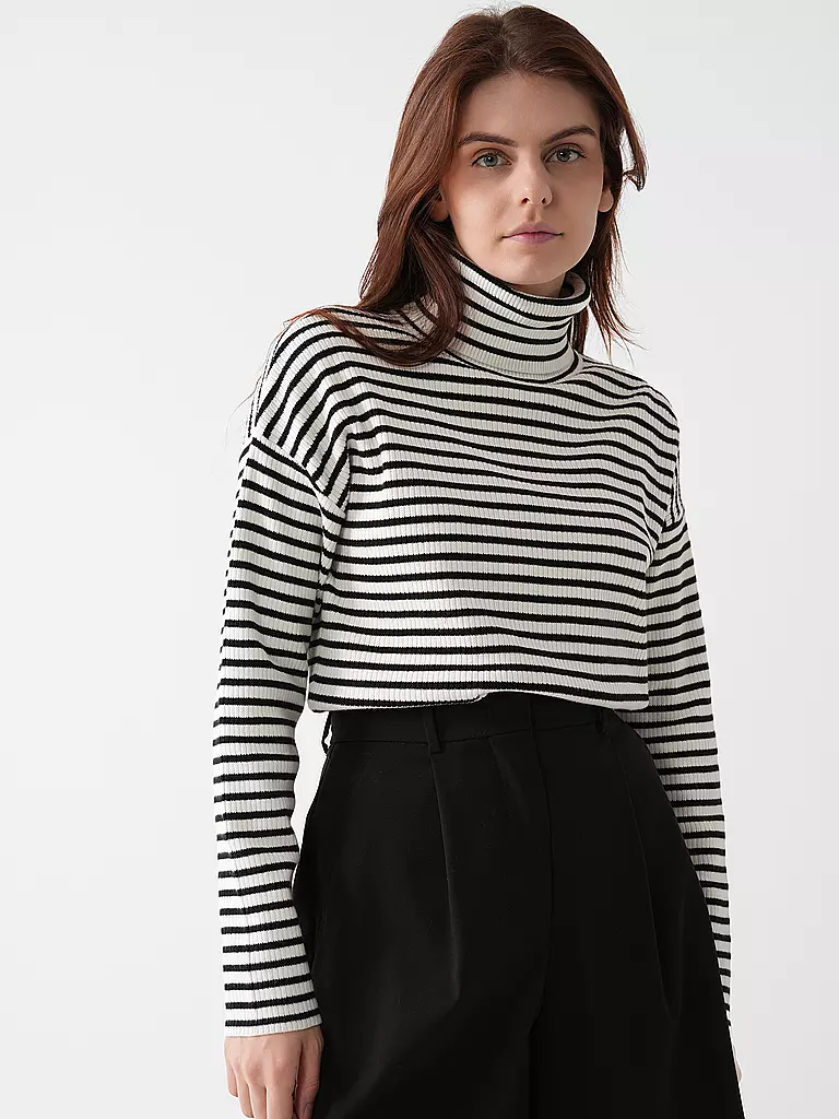 S.OLIVER Rollkragenpullover schwarz