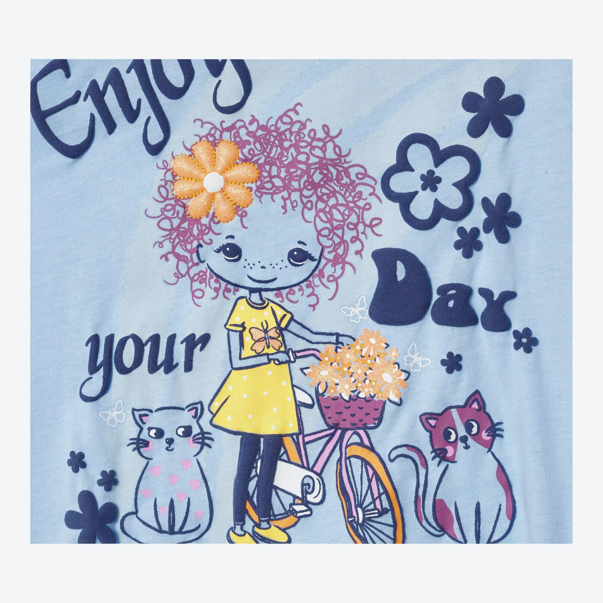 Mädchen-Magic-Shirt mit Haarband, 2-teilig