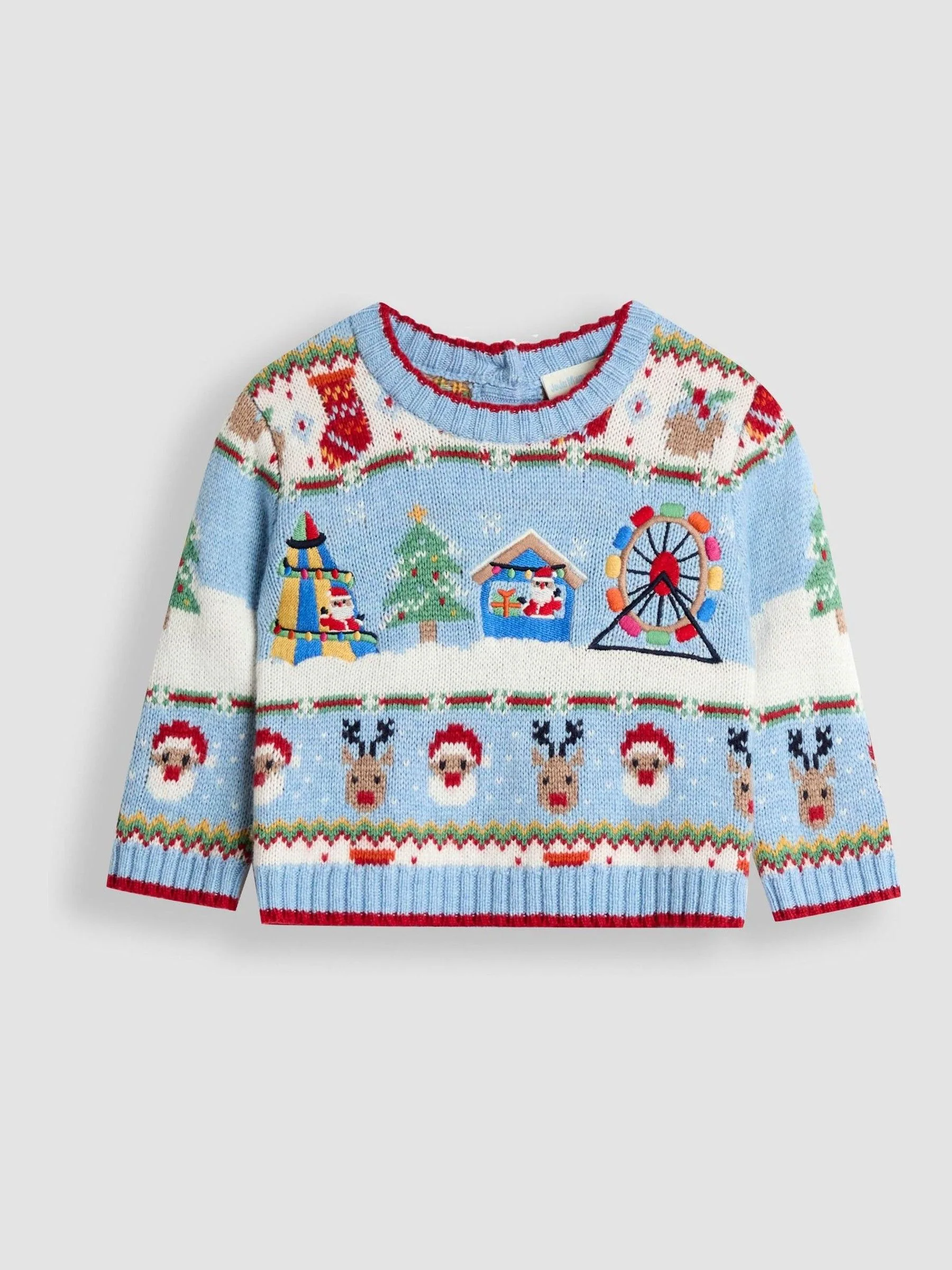 JoJo Maman Bébé 2-delige Kerstmis Fair Isle Trui & Leggings Set