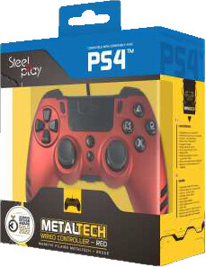 Steelplay - Metaltech PS4 Controller - Rød