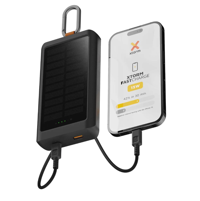 15W Go2 Zonne-energie Powerbank + Lamp