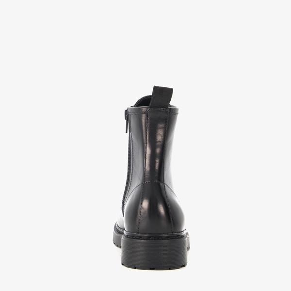 Harper leren dames veterboots zwart