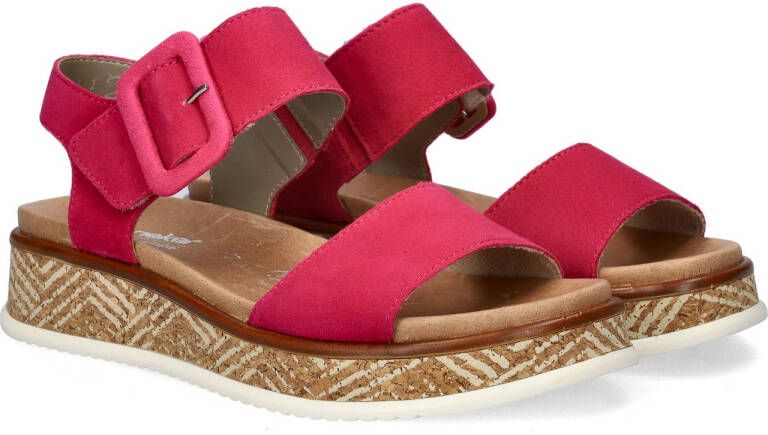 Rieker Revolution suède sandalen fuchsia