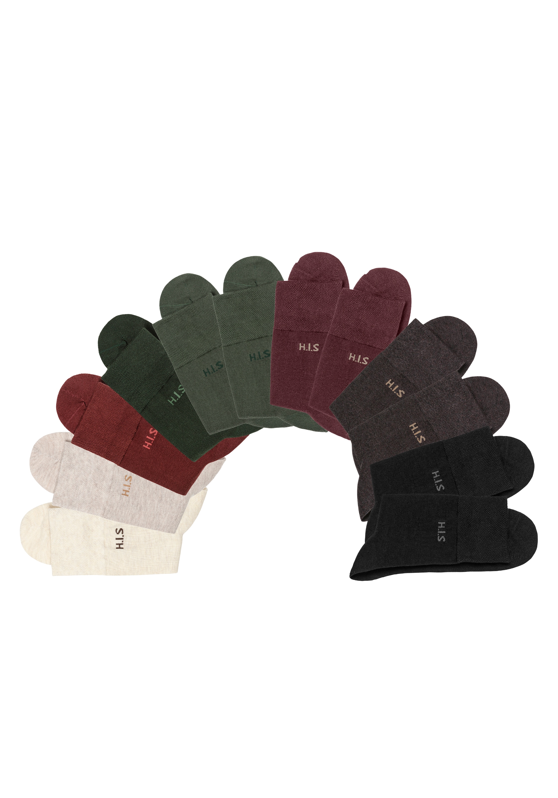 H.I.S Socken Packung, 12 Stk. tlg. ohne einschneidendes Gummi