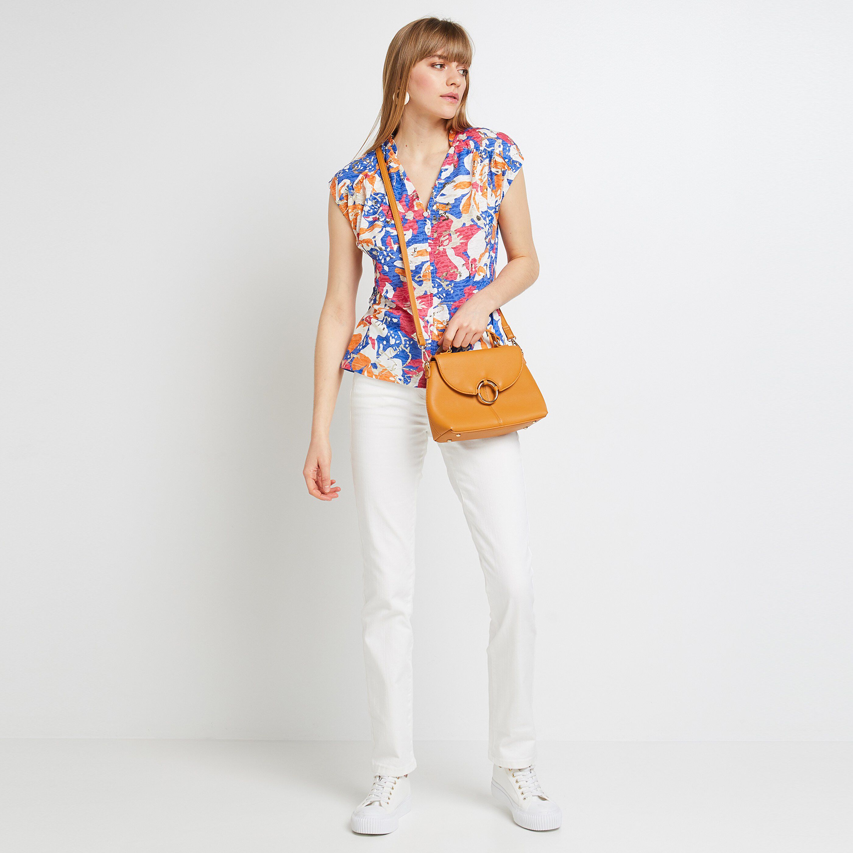 Tshirt imprimé femme - BLEU