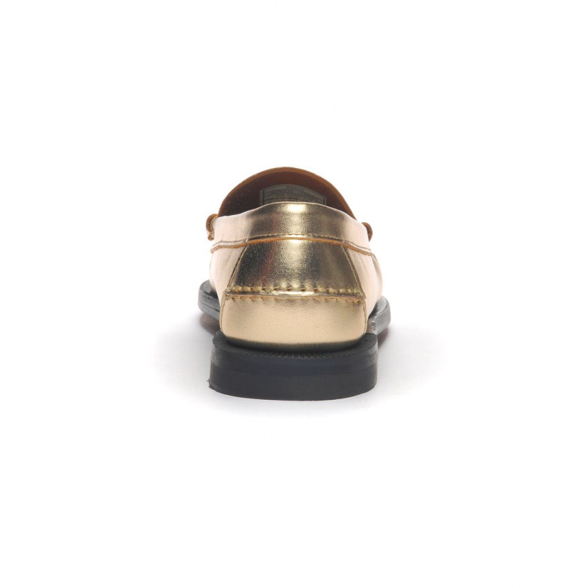 DAN MET GOLD YELLOW WOMAN MOCASSIN-Mocassin doré pour femme