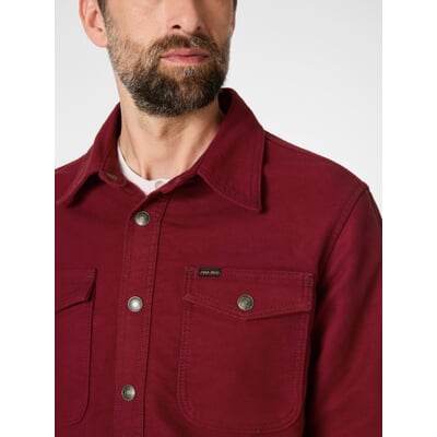 Herren-Hemdjacke Moleskin, Rostrot