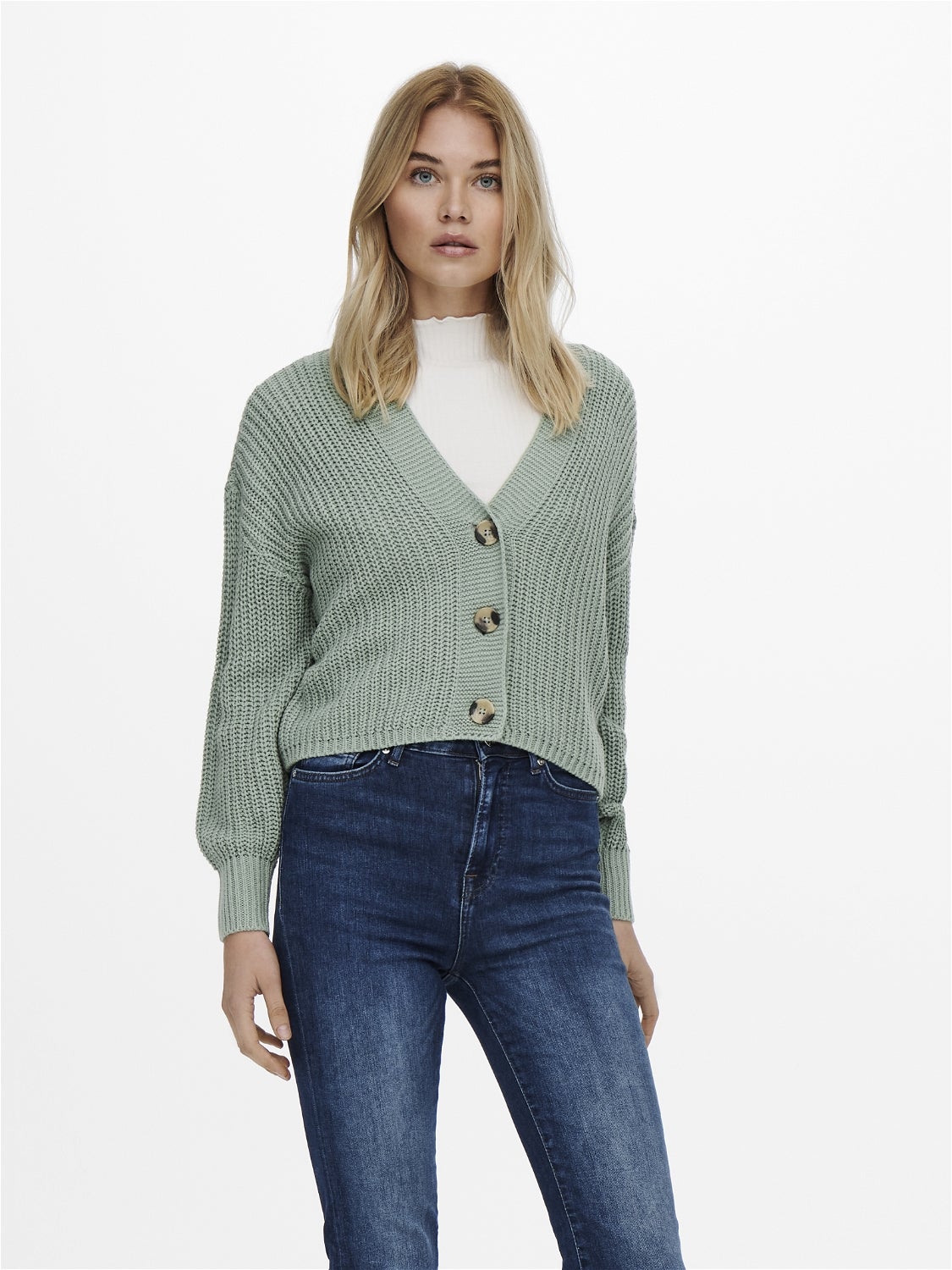ONLCAROL Strickjacke Chinois Green