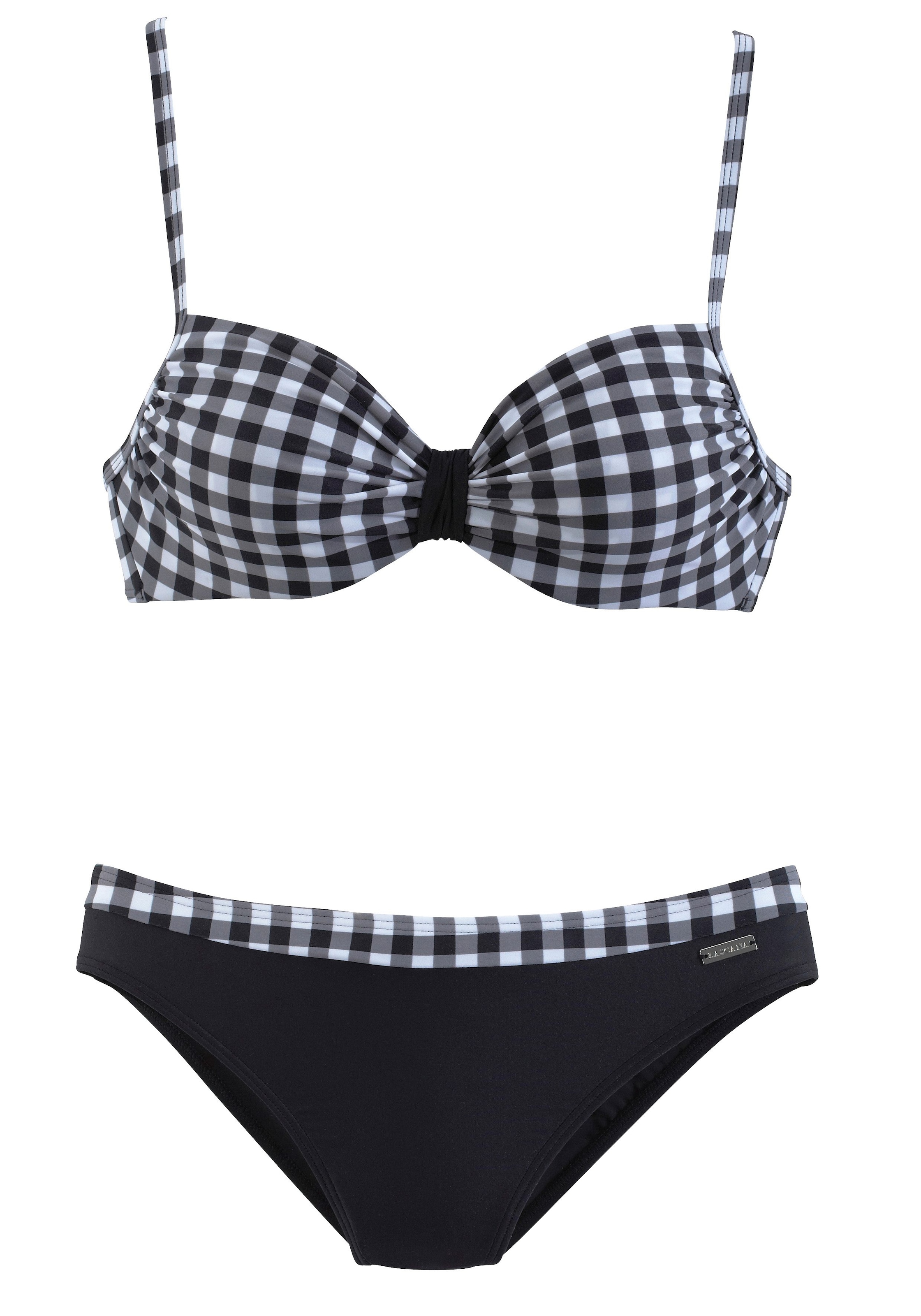 LASCANA Bügel-Bikini , im schwarz-weissen Karodruck