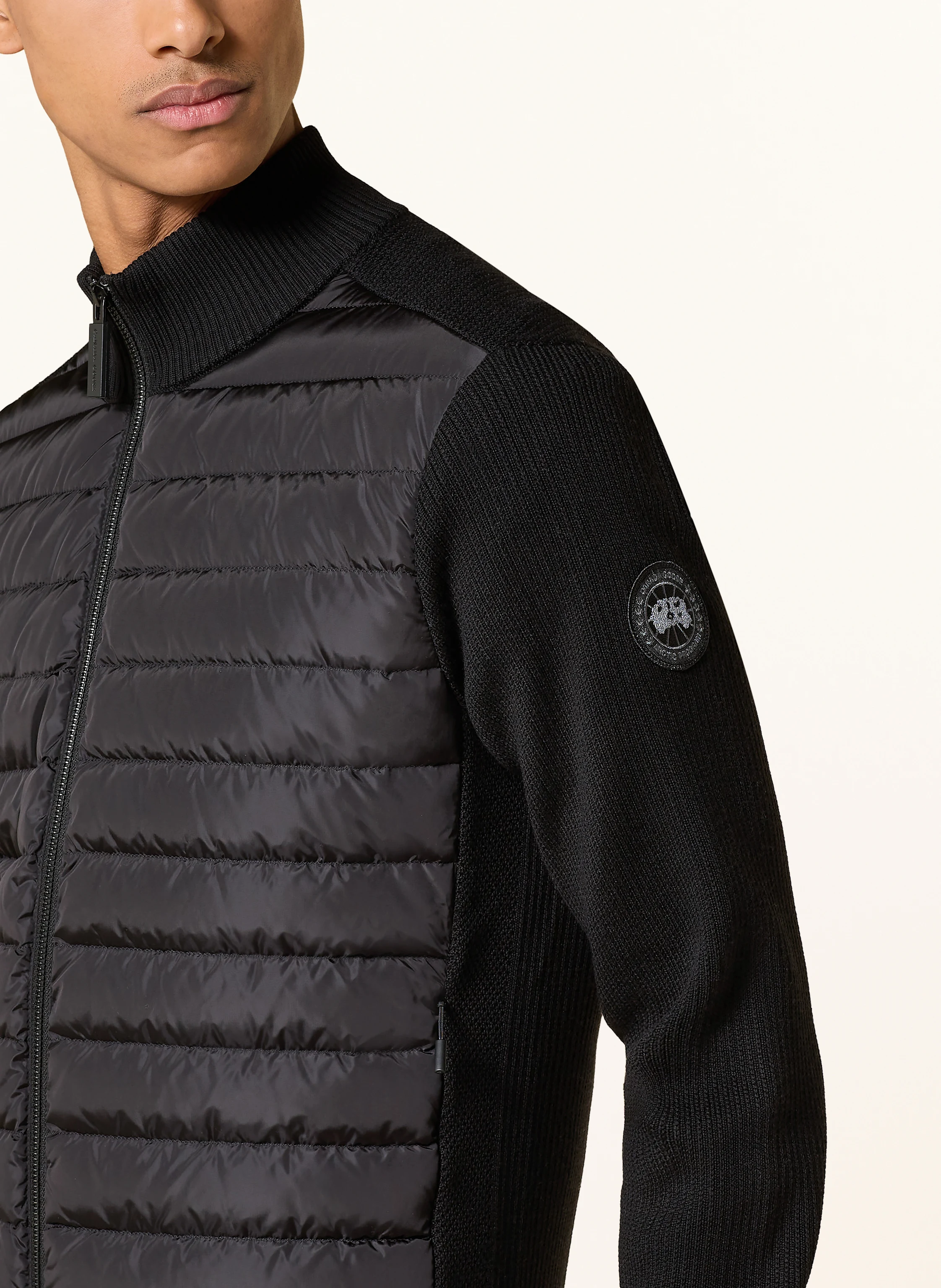 CANADA GOOSE Strickjacke HYBRIDGE im Materialmix