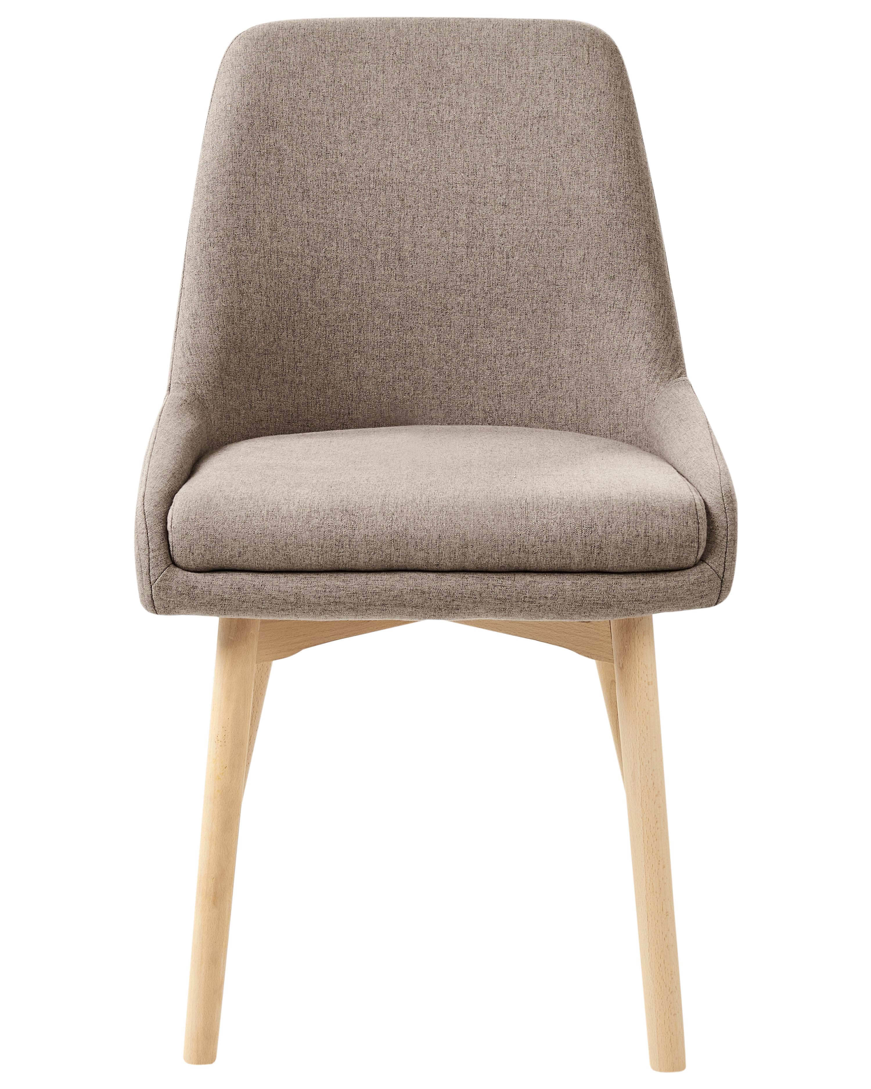 Set van 2 eetkamerstoelen MELFORT Stof Bruin