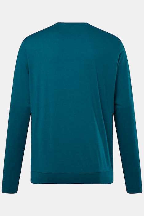 Men+ Langarmshirt, Bauchfit, Spezialschnitt, Basic, Rundhals, bis 8 XL