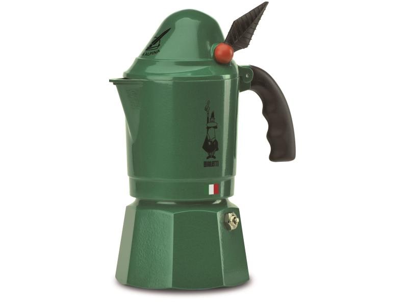 Bialetti Espressokocher Break Alpina 3 Tassen, Grün Italienische Espressokanne – ein Design-Klassiker