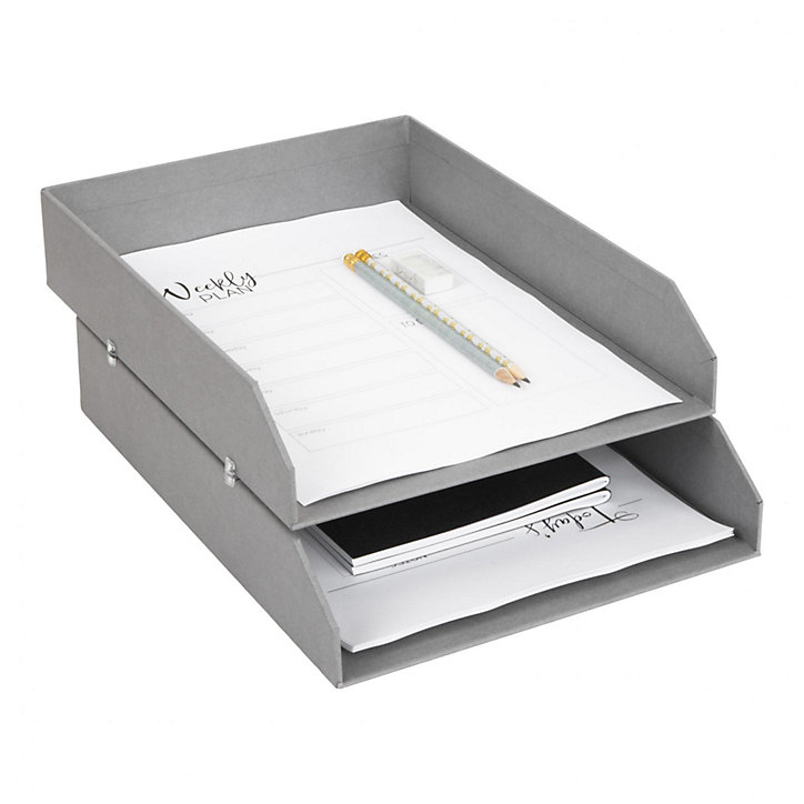 Organiseur range-courriers 2 compartiments Hakan Bigso Box gris