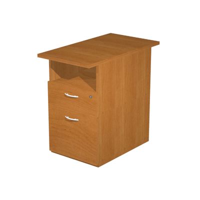 Caisson hauteur bureau Trend - L43xP80xH72 cm - 2 tiroirs dont 1 DS + 1 niche - noyer