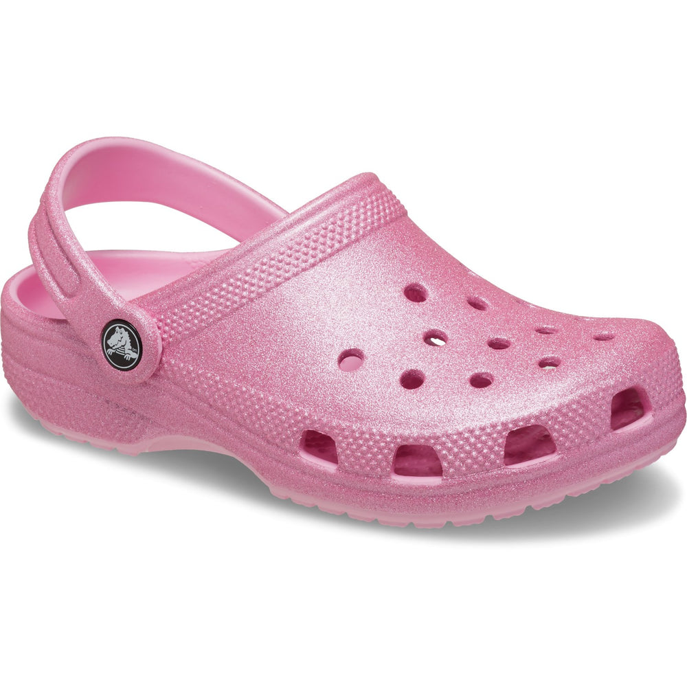Køb Crocs Pink Tweed Glitter Classic Glitter Clog