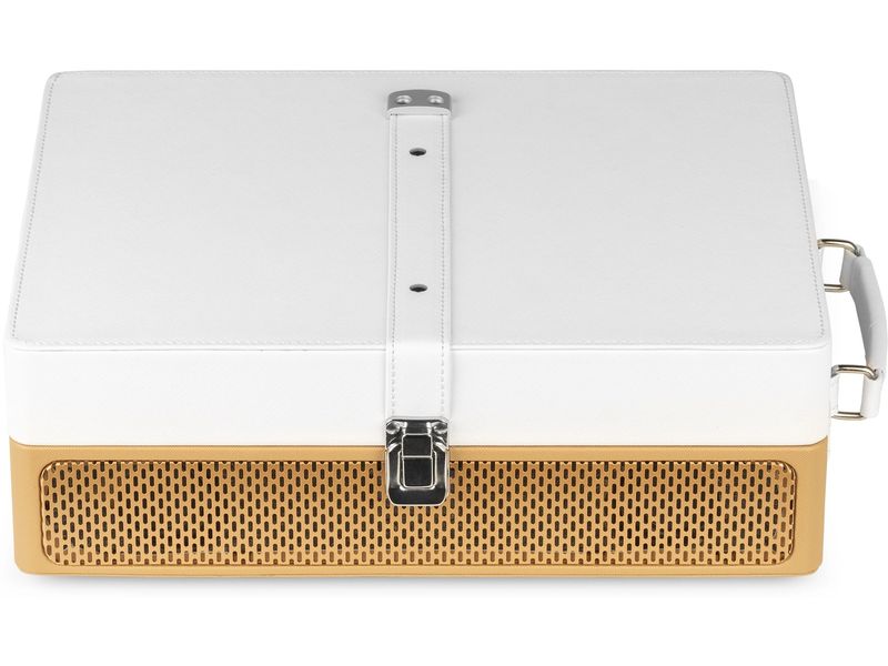Audizio Plattenspieler mit Bluetooth RP119G Gold Plattenspieler im Case-Design