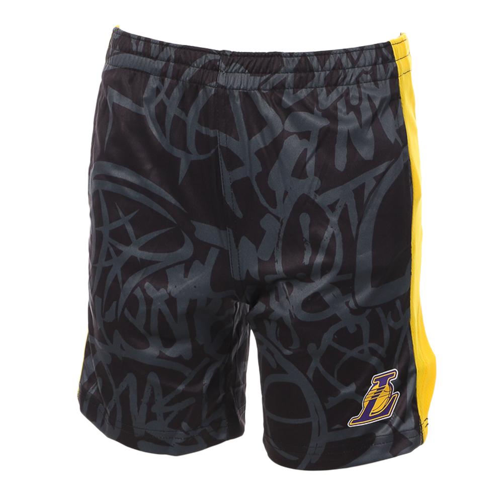 NBA Short de Basketball Noir/Jaune Garçon NBA Los Angeles Lakers